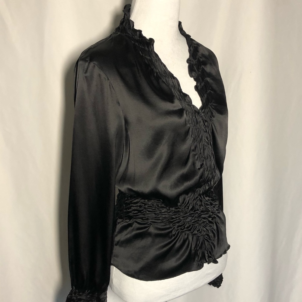 View Silk Ruffled Top - Picture 7 of 11